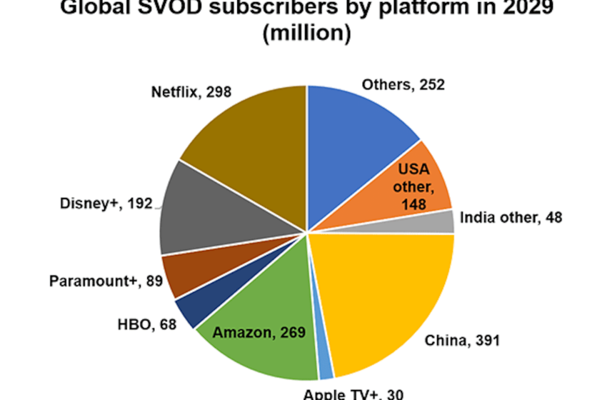  Global SVOD Subscriptions to Reach 1.79 Billion by 2029, says Digital TV Research